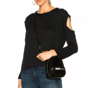 Rag & Bone Black Cold Shoulder Long Sleeve Top Cutout Sweater Size S